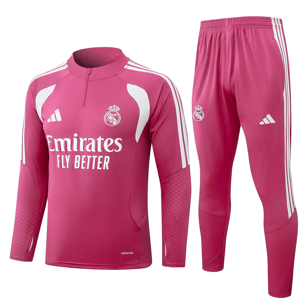 Real Madrid 2026/27 Pink  ¼ Zip Training Set | Adult + Kids Sizes