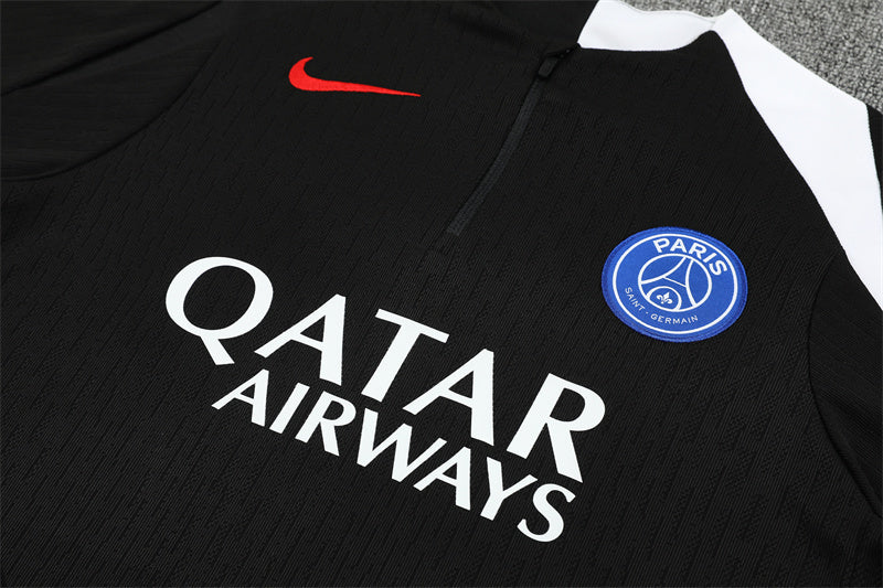 Paris Saint-Germain 2025/26 Black T90 ¼ Zip Training Set | Adult + Kids Sizes