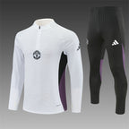 Manchester United 2025/26 White ¼  Zip Training Set | Adult + Kids Sizes