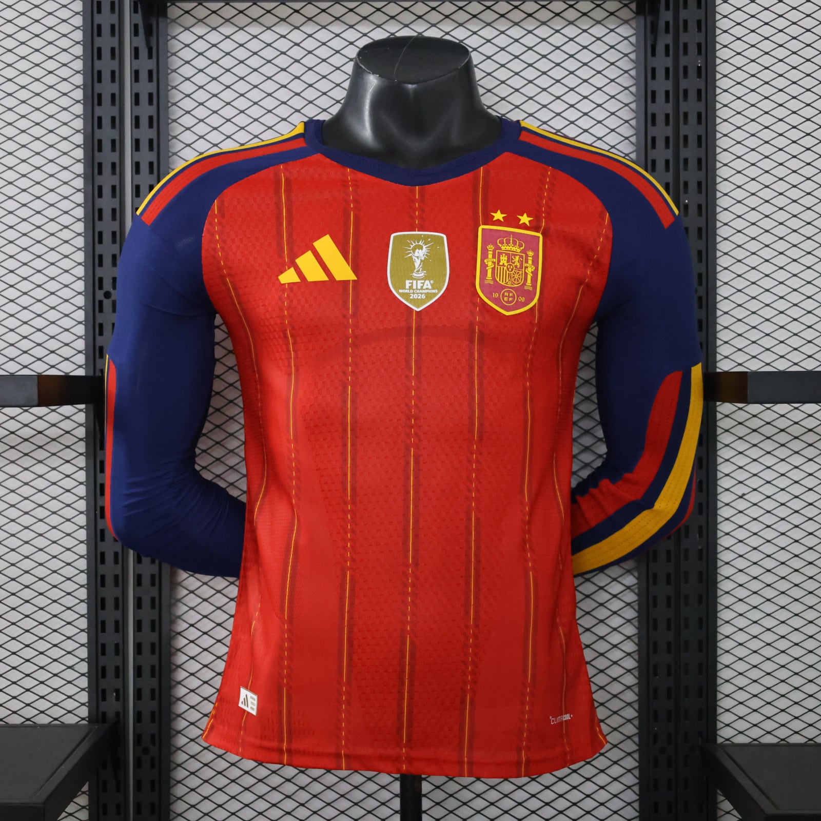 Spain 2026 Home ** 2 Stars + FIFA Champ. Badge Long Sleeve - Player Version