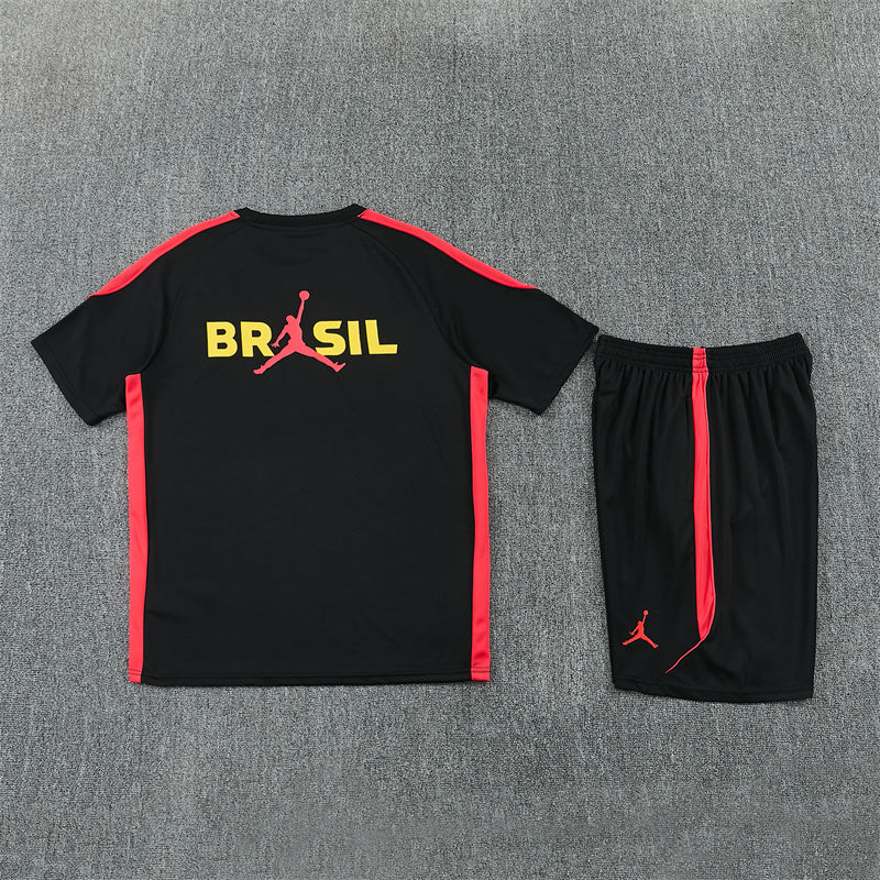 Brazil 2026/27 Black Red Training Set (Adult + Kids Sizes)