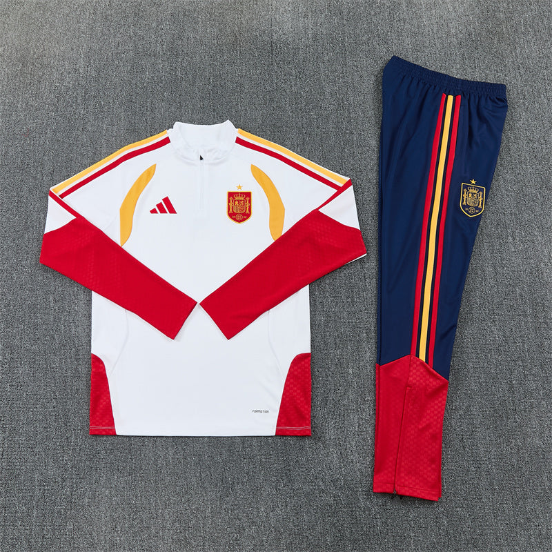 Spain 2026/27 White/Navy ¼  Zip Training Set | Adult + Kids Sizes