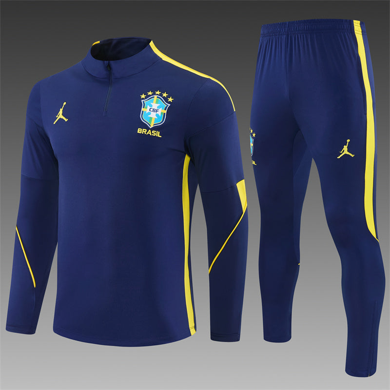 Brazil 2026/27 Navy Jordan ¼  Zip Training Set | Adult + Kids Sizes
