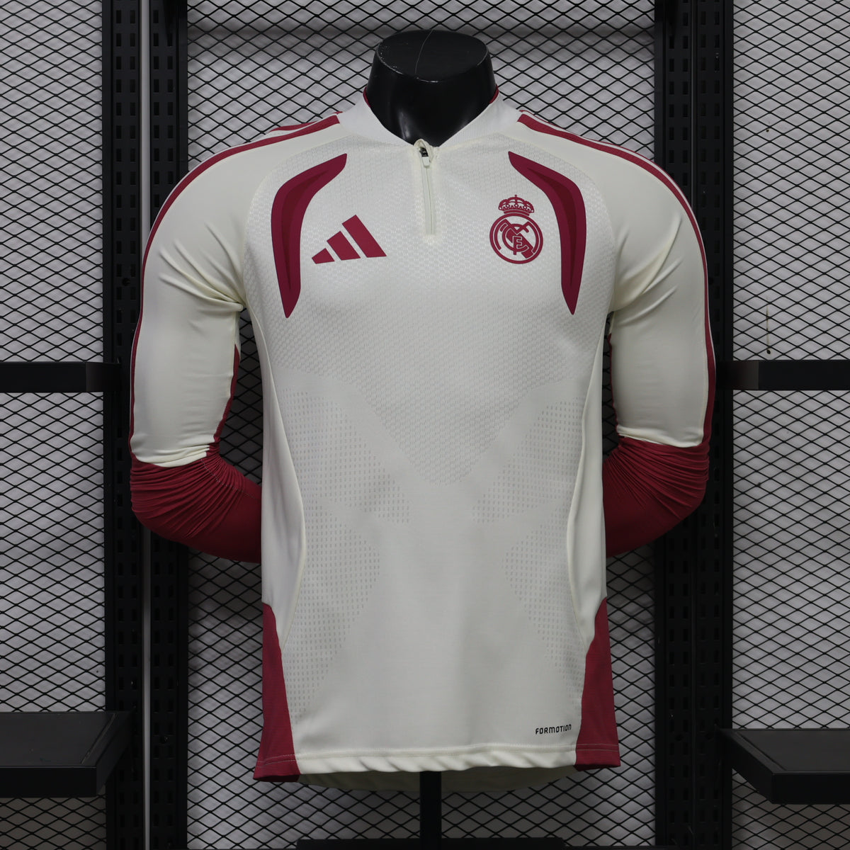 Real Madrid 2026/27 White/Pink ¼  Zip Player Version Training Top