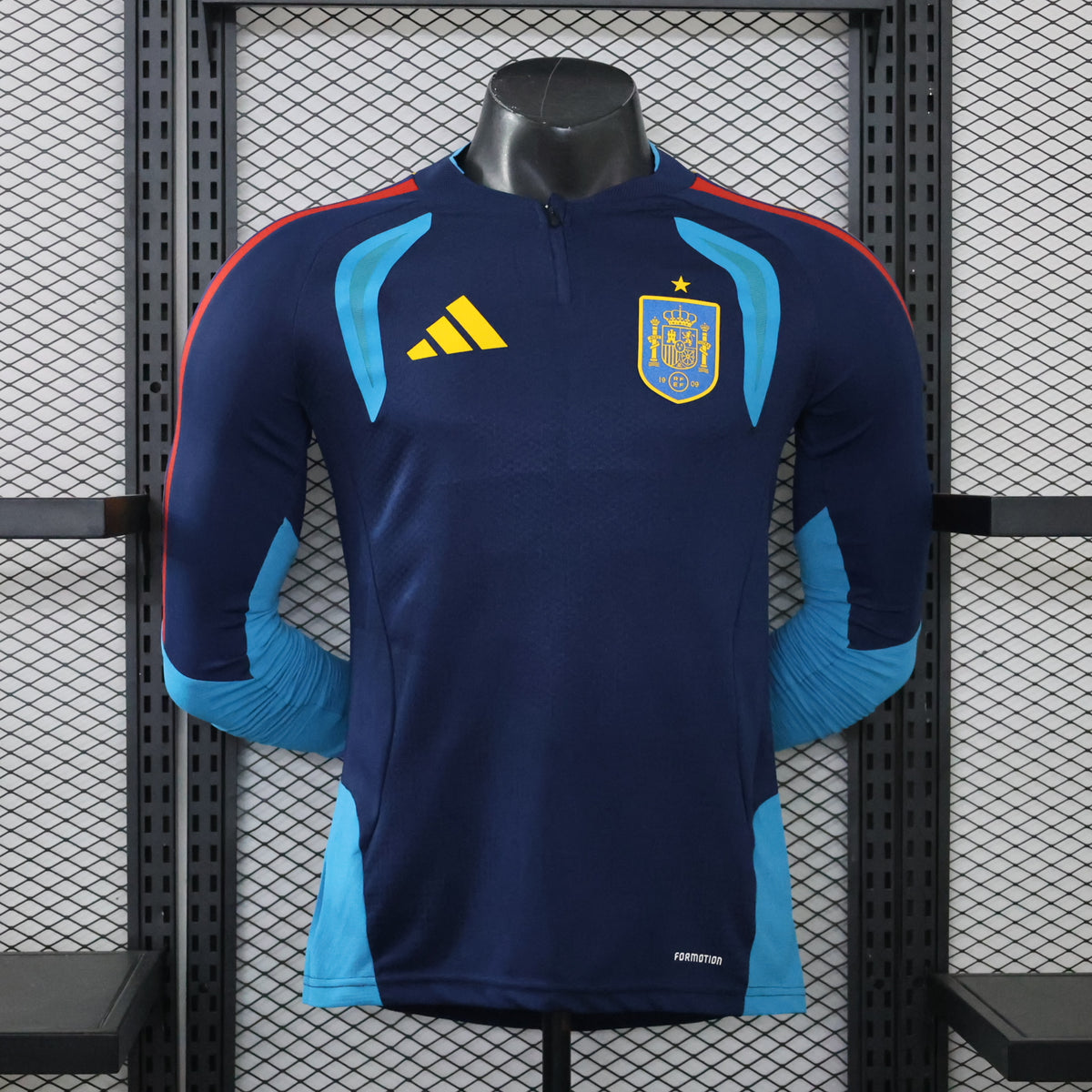 Spain 2026 Navy ¼  Zip Player Version Training Top