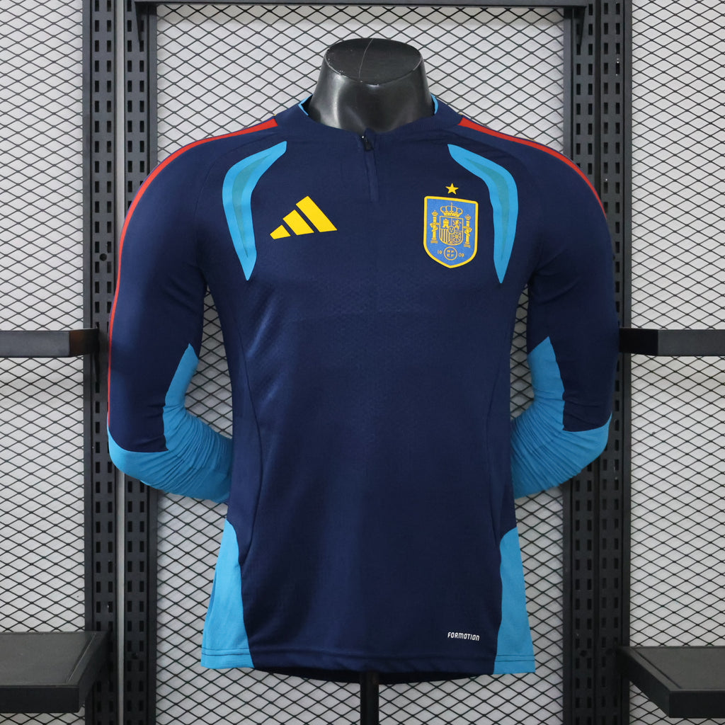 Spain 2026 Navy ¼  Zip Player Version Training Top