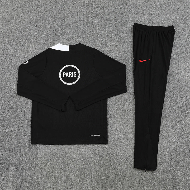 Paris Saint-Germain 2025/26 Black T90 ¼ Zip Training Set | Adult + Kids Sizes