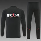 Brazil 2026/27 Black/Red Jordan ¼  Zip Training Set | Adult + Kids Sizes