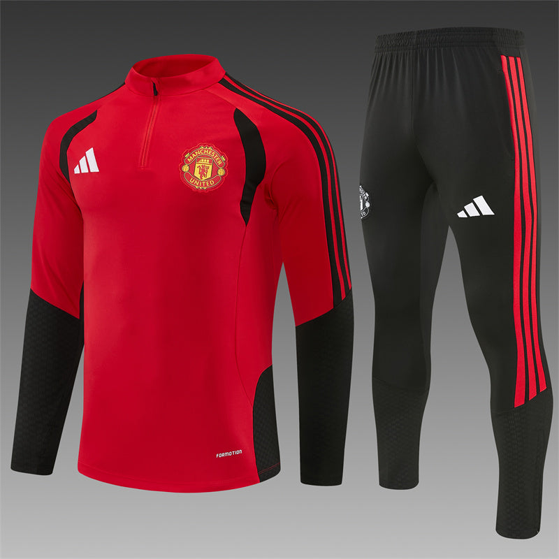 Manchester United 2026/27 Red ¼  Zip Training Set | Adult + Kids Sizes