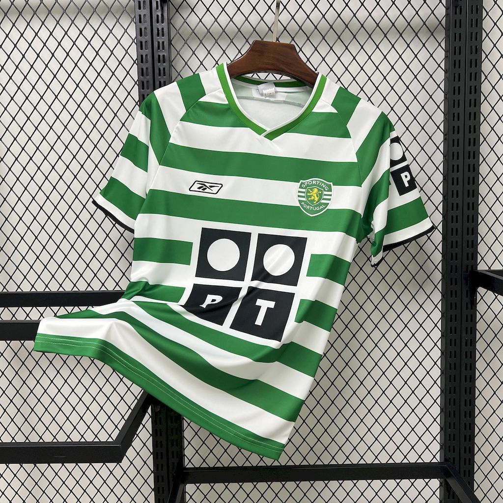 Green and white striped retro football jersey with V-neck and short sleeves