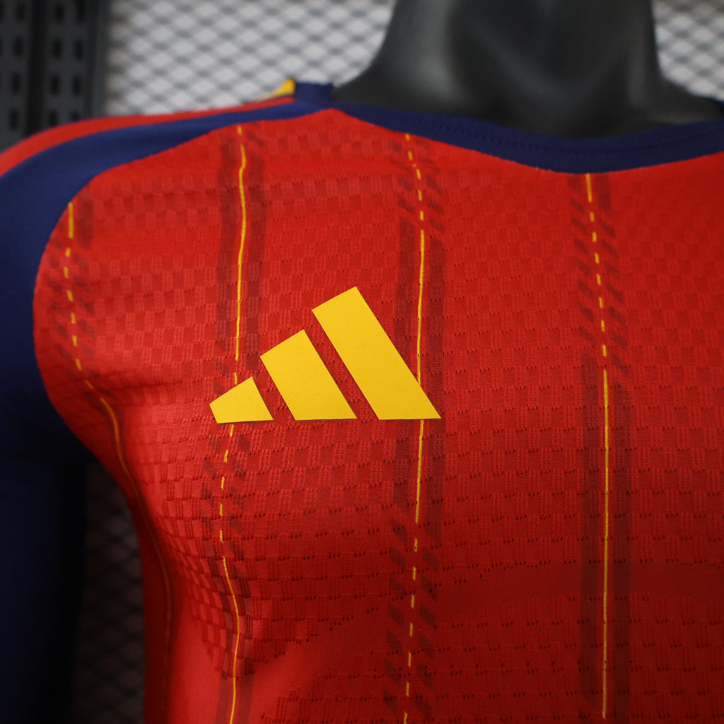 Spain 2026 Home ** 2 Stars + FIFA Champ. Badge Long Sleeve - Player Version