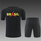 Brazil 2026/27 Black Red Training Set (Adult + Kids Sizes)