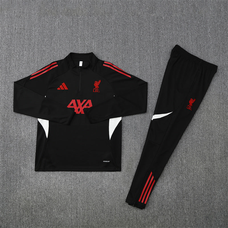 Liverpool FC 2025/26 Black ¼  Zip Training Set | Adult + Kids Sizes