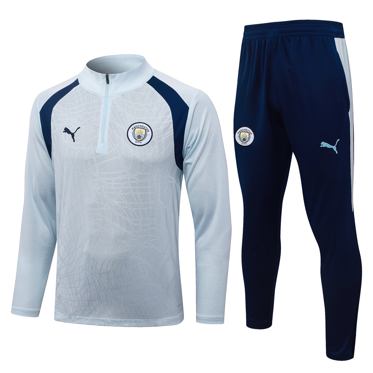 Manchester City 2026/27 Pale Blue ¼  Zip Training Set | Adult + Kids Sizes
