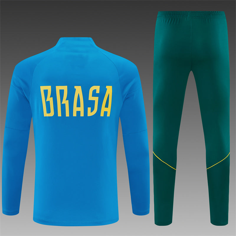 Brazil 2026/27 Blue ¼  Zip Training Set | Adult + Kids Sizes