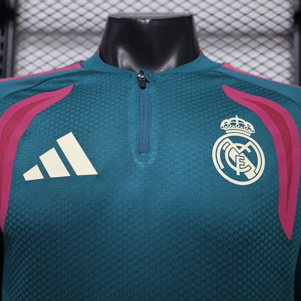 Real Madrid 2026/27 Green ¼  Zip Player Version Training Top