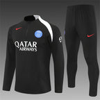 Paris Saint-Germain 2025/26 Black T90 ¼ Zip Training Set | Adult + Kids Sizes