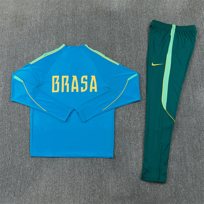 Brazil 2026/27 Blue ¼  Zip Training Set | Adult + Kids Sizes