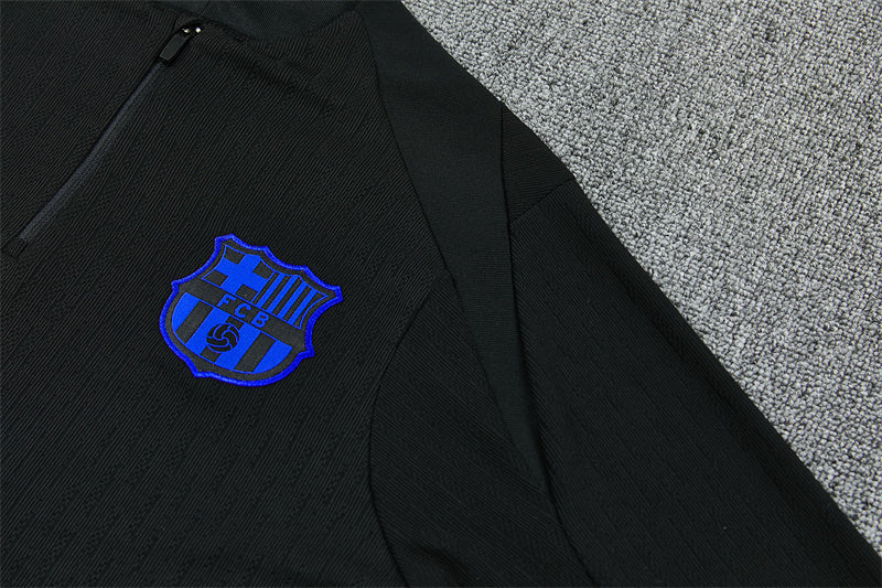 Barcelona 2025/26 Black Kobe ¼ Zip Training Set | Adult + Kids Sizes