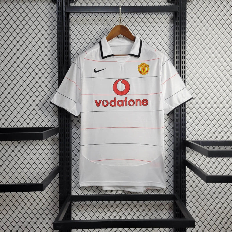 Retro third football shirt, white with red Vodafone sponsor and club crest