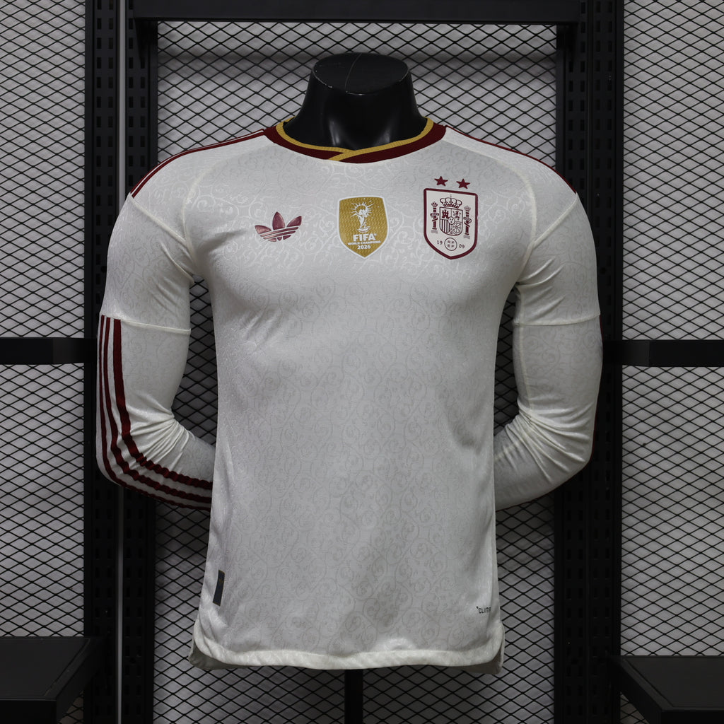 Spain 2026 Away ** 2 Stars + FIFA Champ. Badge Long Sleeve - Player Version