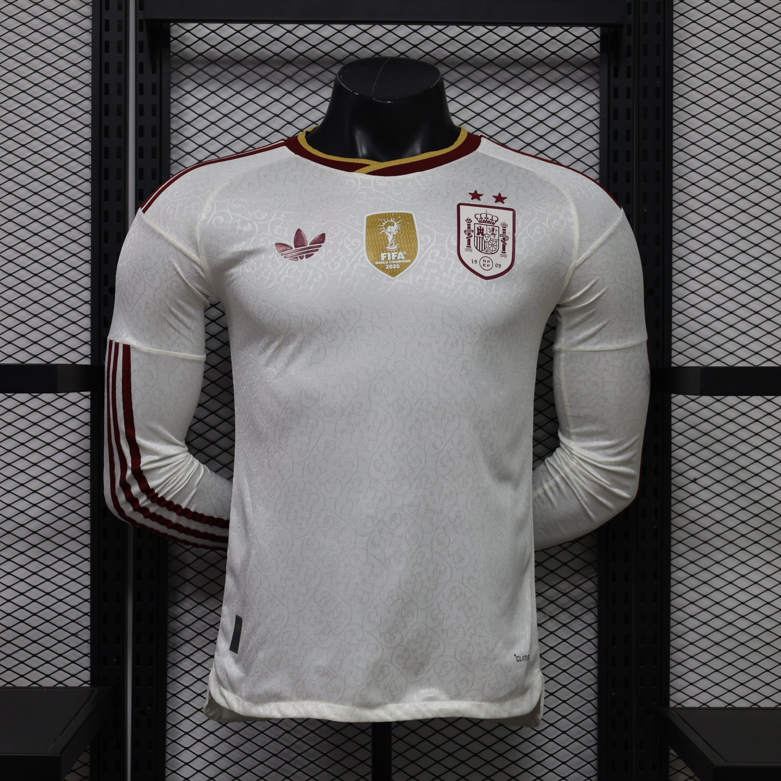 Spain 2026 Away ** 2 Stars + FIFA Champ. Badge Long Sleeve - Player Version