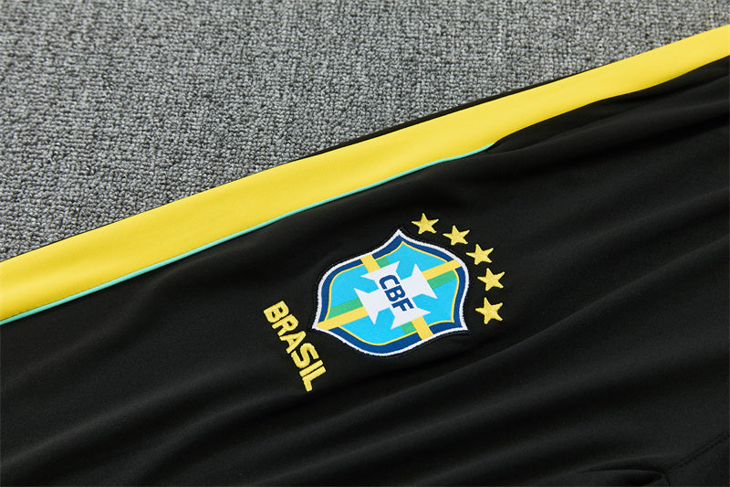 Brazil 2026/27 Black/Yellow Jordan ¼  Zip Training Set | Adult + Kids Sizes