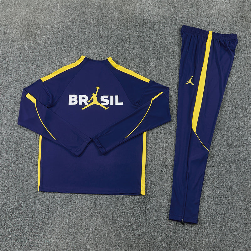 Brazil 2026/27 Navy Jordan ¼  Zip Training Set | Adult + Kids Sizes