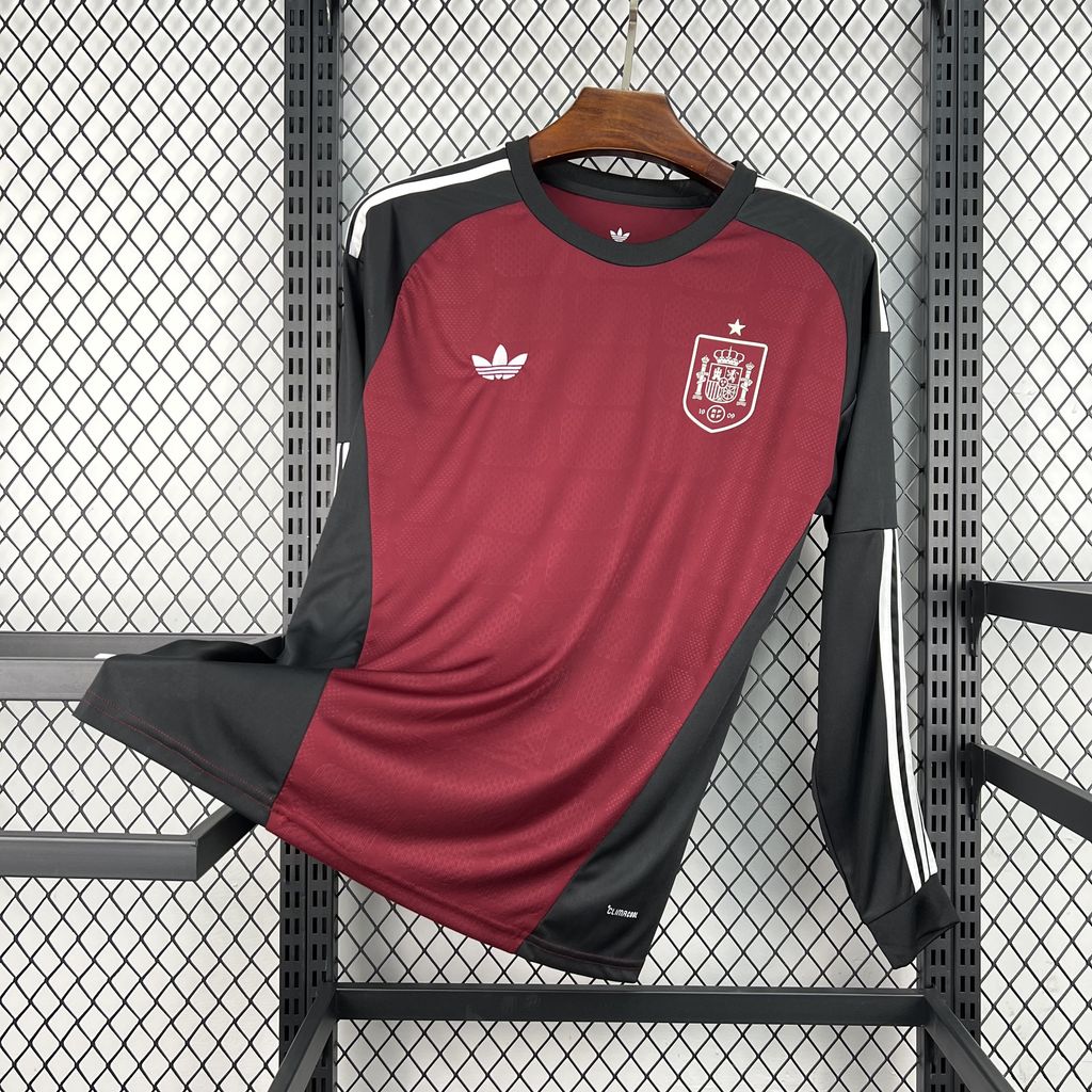 Spain 2026 Goalkeeper Claret Long Sleeve - Fan Version