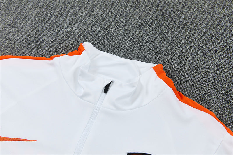Netherlands 2026/27 White ¼  Zip Training Set | Adult + Kids Sizes