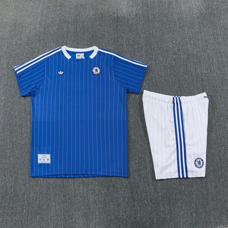 Chelsea 2025/26 Blue/White Casual Shirt + Shorts Set