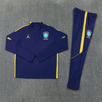 Brazil 2026/27 Navy Jordan ¼  Zip Training Set | Adult + Kids Sizes