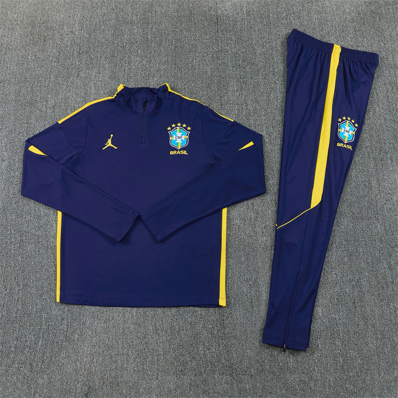 Brazil 2026/27 Navy Jordan ¼  Zip Training Set | Adult + Kids Sizes