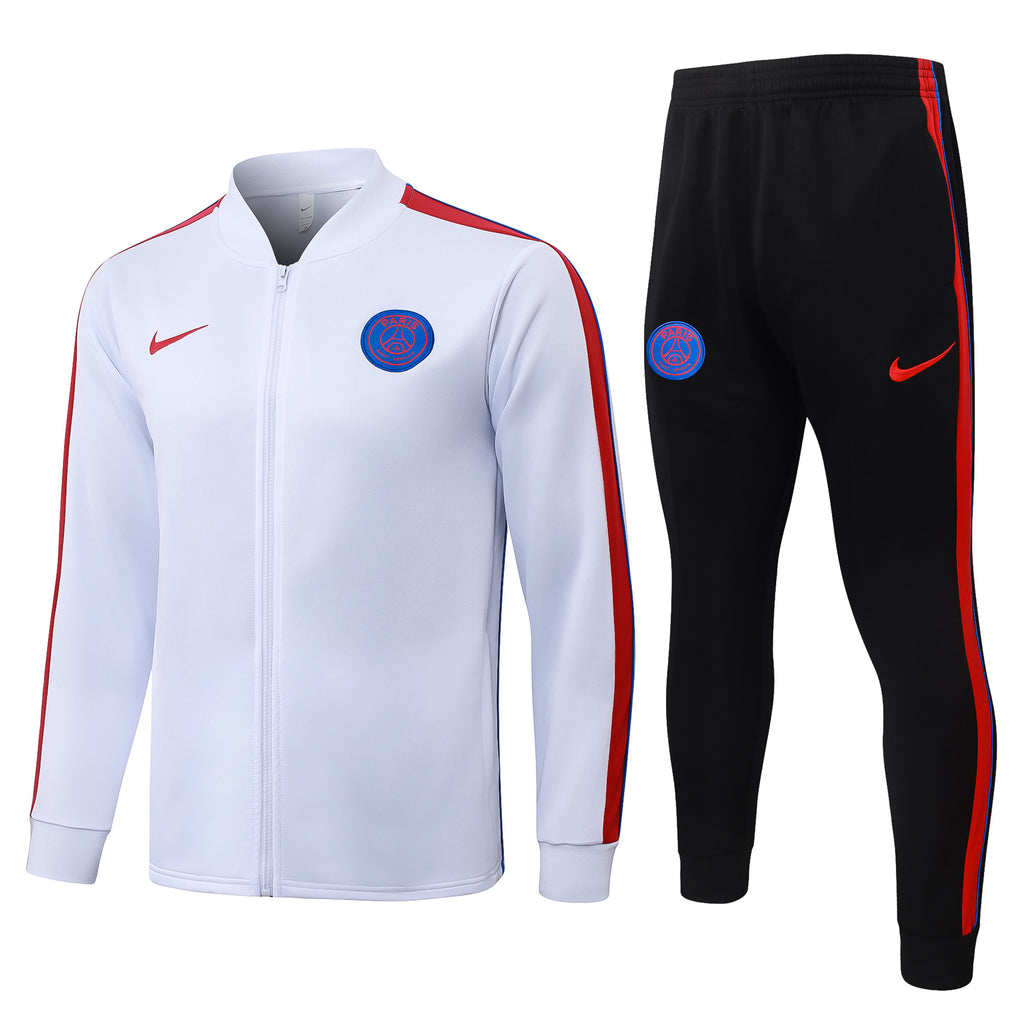 Paris Saint-Germain 2026/27 White/Black Tracksuit  | Adult + Kids Sizes
