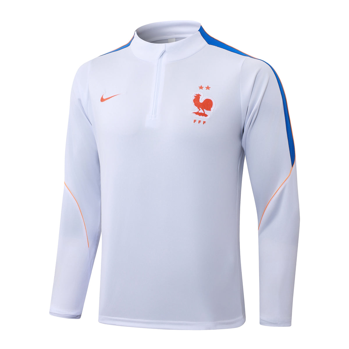 France 2026/27 White Navy ¼  Zip Training Set | Adult + Kids Sizes