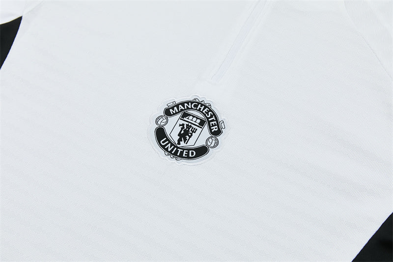Manchester United 2025/26 White ¼  Zip Training Set | Adult + Kids Sizes