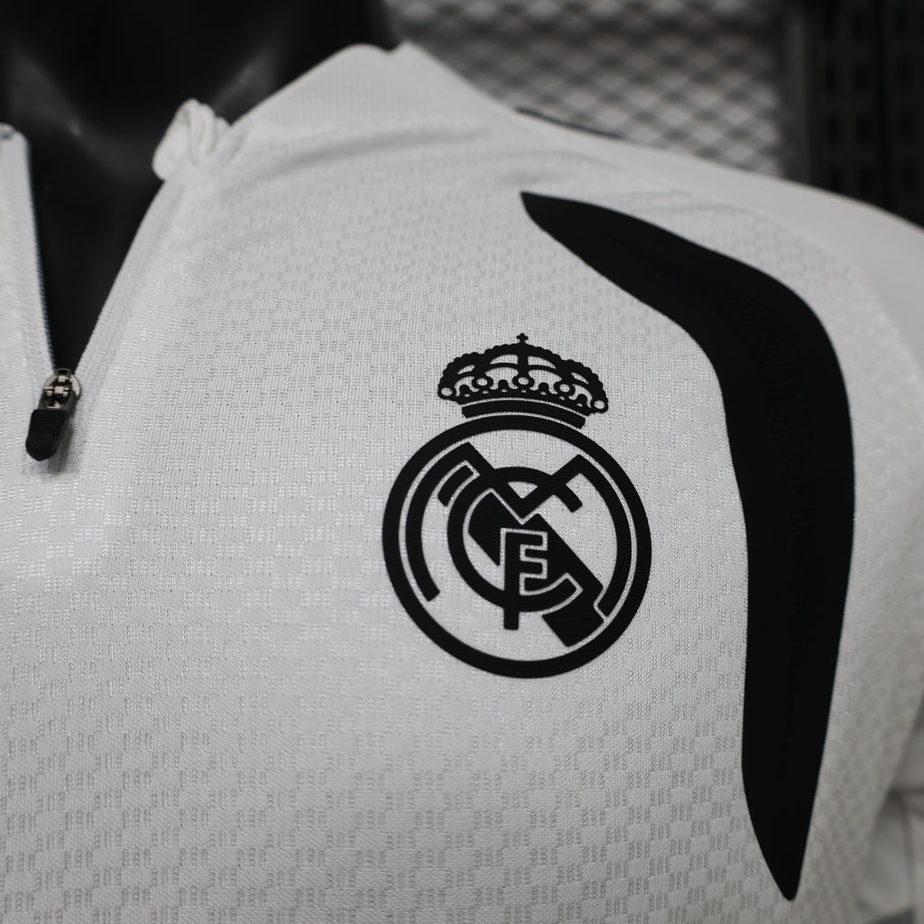 Real Madrid 2026/27 White/Black ¼  Zip Player Version Training Top