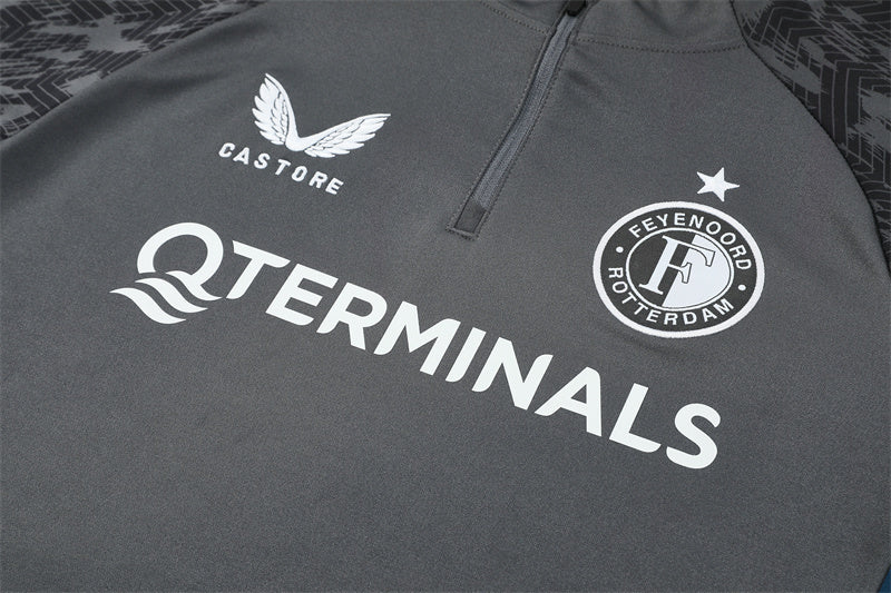 Feyenoord 2025/26 Grey ¼ Zip Training Set | Adult + Kids Sizes
