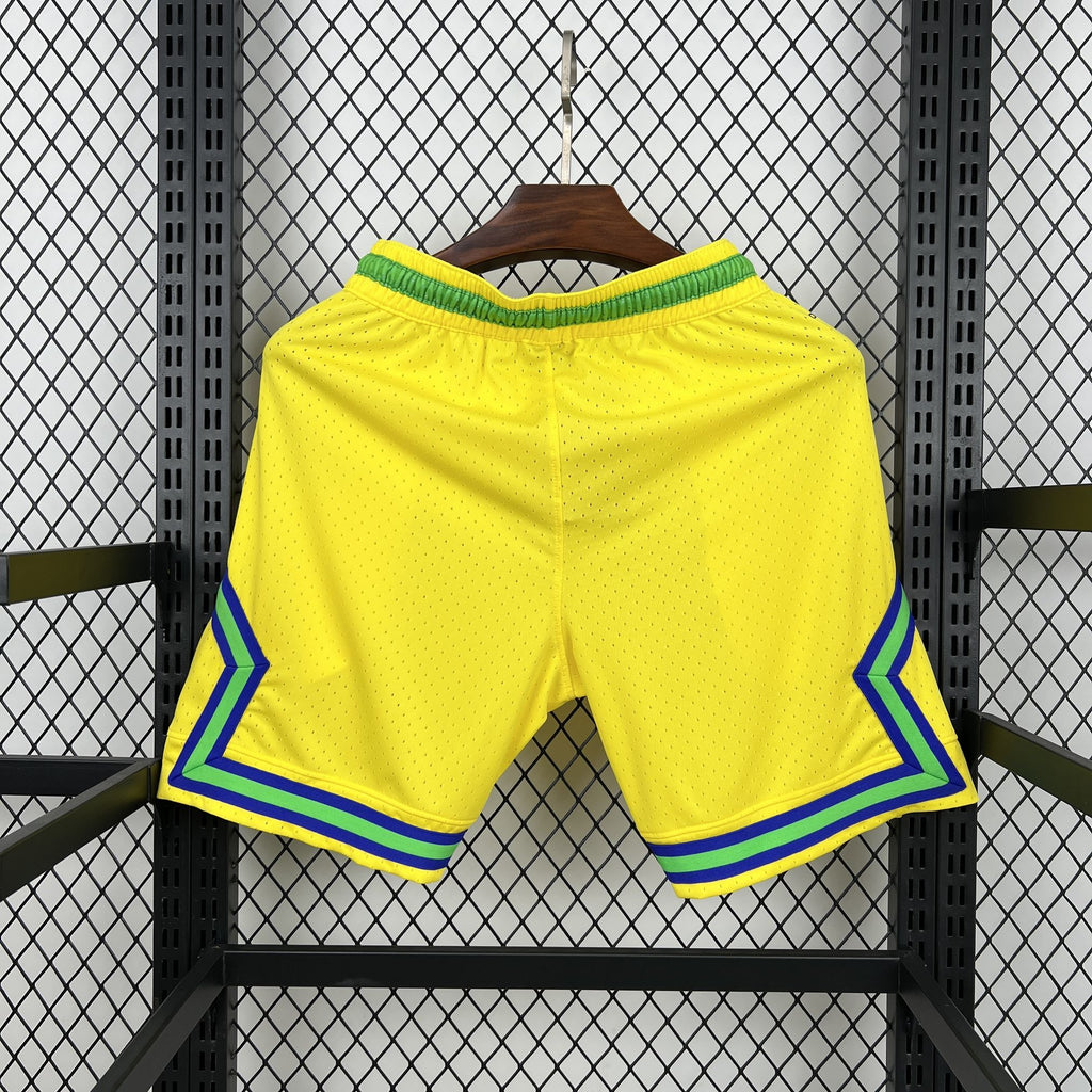 Brazil 2026 Basketball Style Casual Shorts Yellow