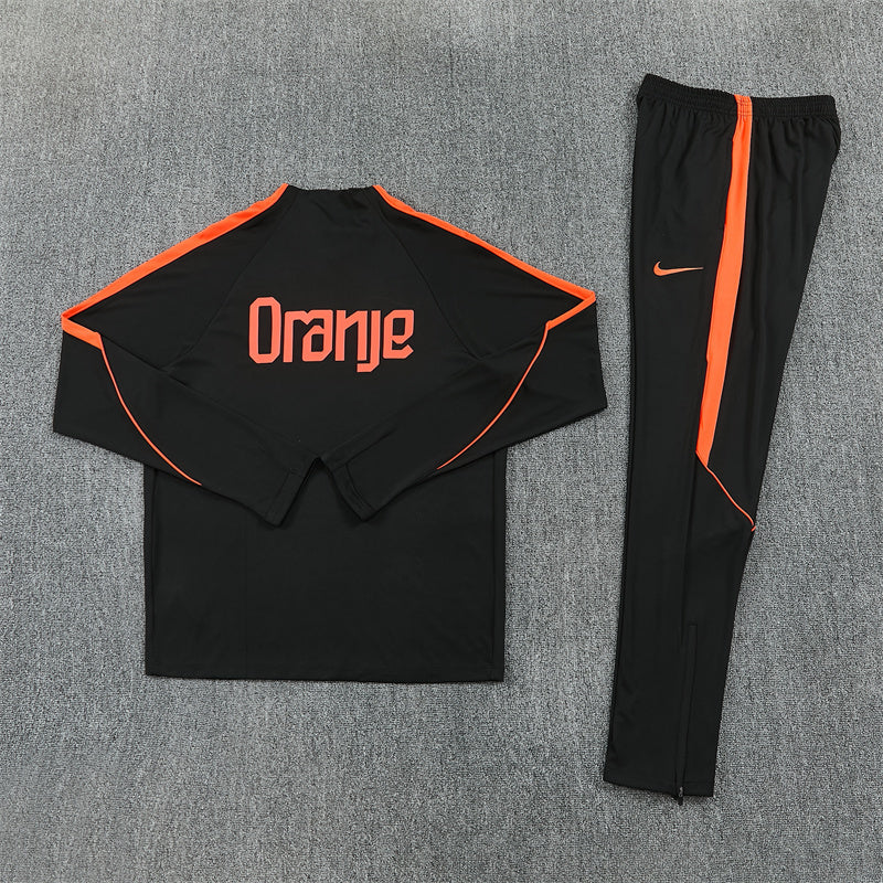 Netherlands 2026/27 Black ¼  Zip Training Set | Adult + Kids Sizes