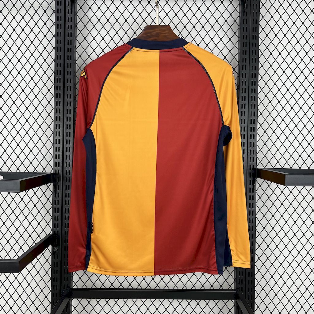 Roma 2001/02 Euro Home Long Sleeve - Retro