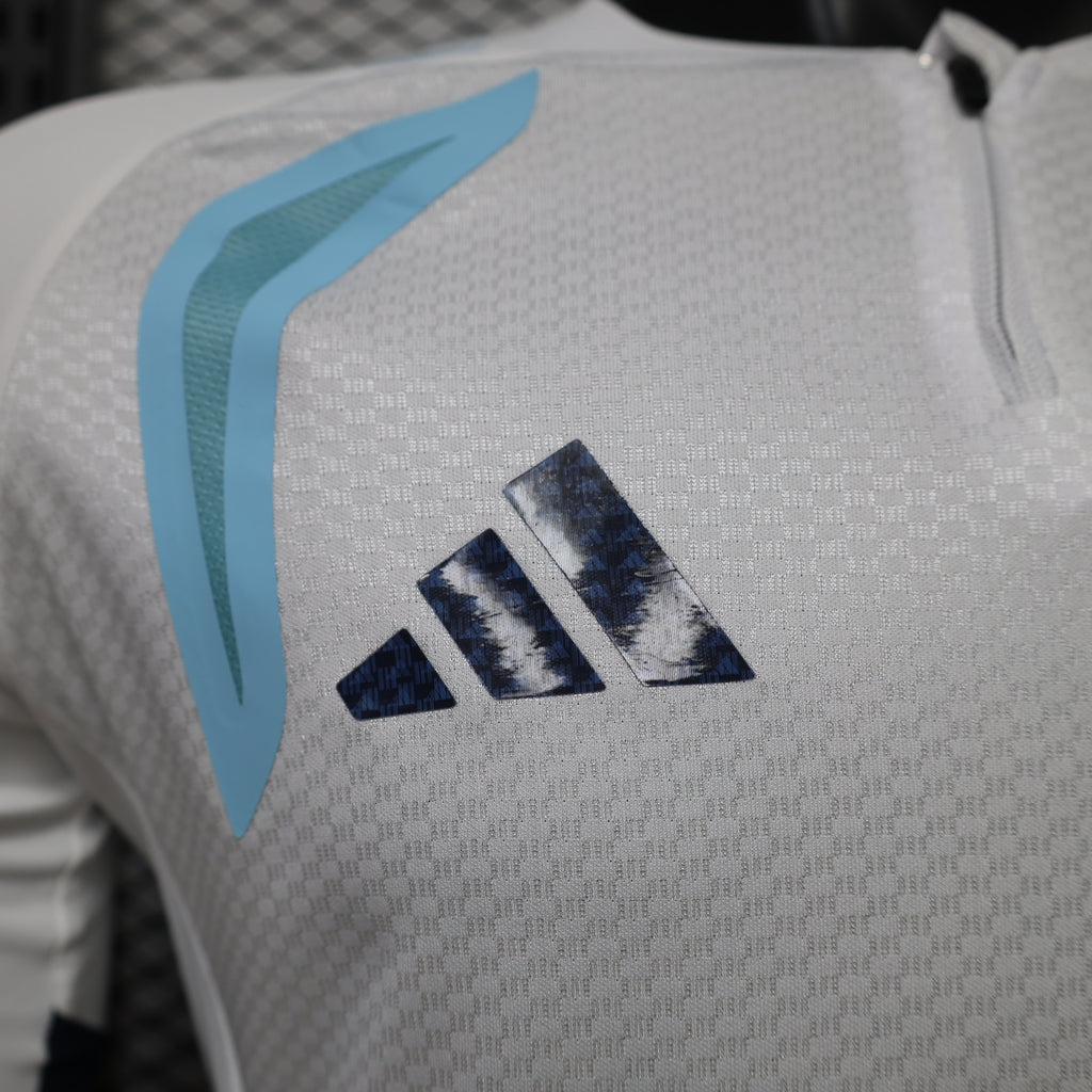 Argentina 2026 White ¼  Zip Player Version Training Top