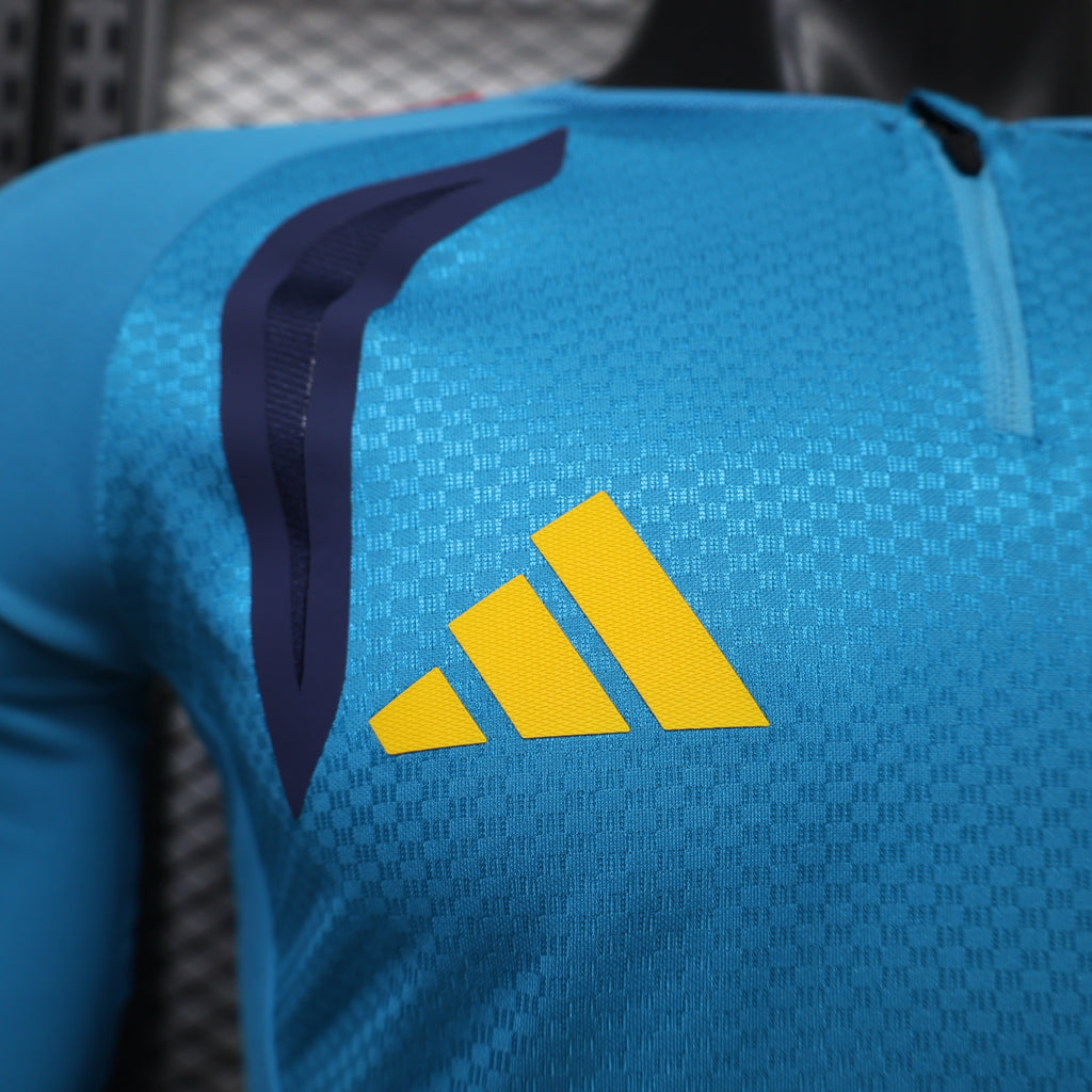 Spain 2026 Blue ¼  Zip Player Version Training Top