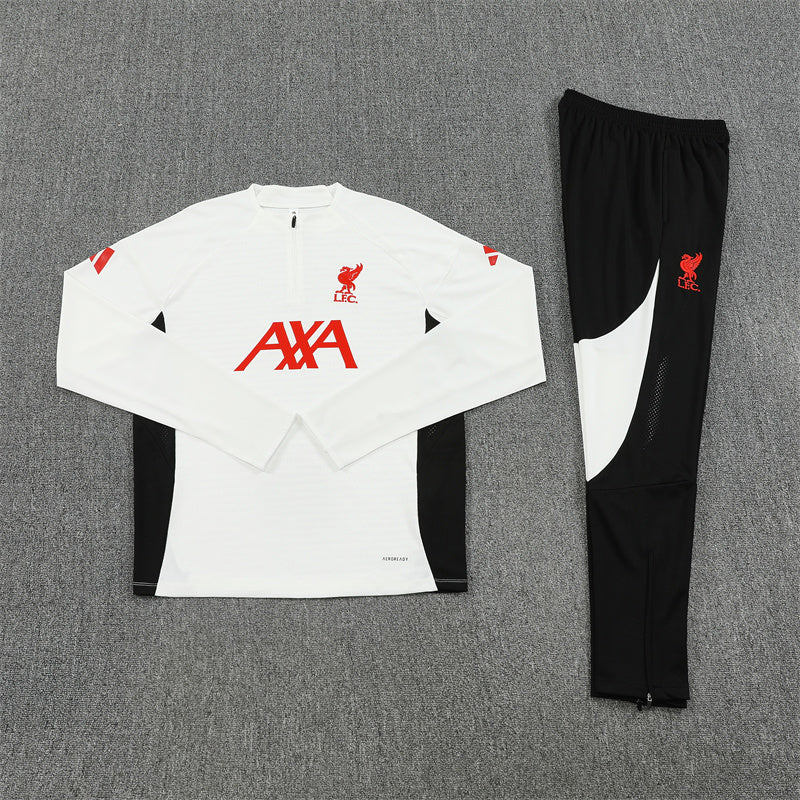 Liverpool FC 2025/26 White ¼  Zip Training Set | Adult + Kids Sizes