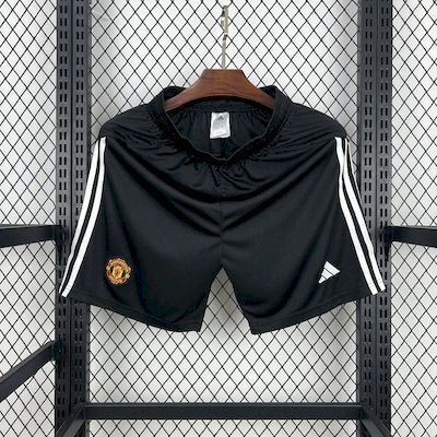 Manchester United 2025/26 Home Black  - Fan Shorts