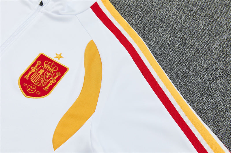 Spain 2026/27 White/Navy ¼  Zip Training Set | Adult + Kids Sizes