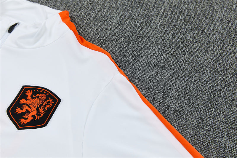 Netherlands 2026/27 White ¼  Zip Training Set | Adult + Kids Sizes