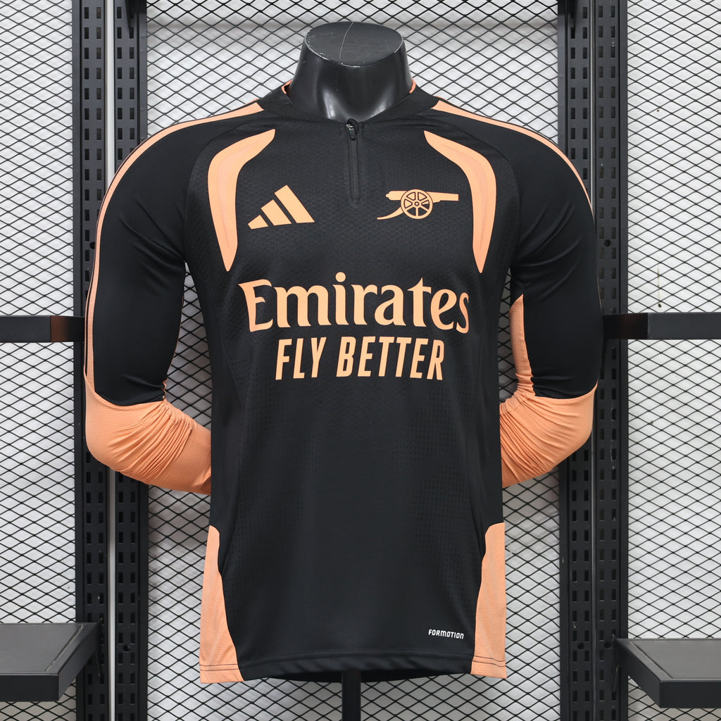Arsenal 2026/27 Black ¼  Zip Player Version Training Top