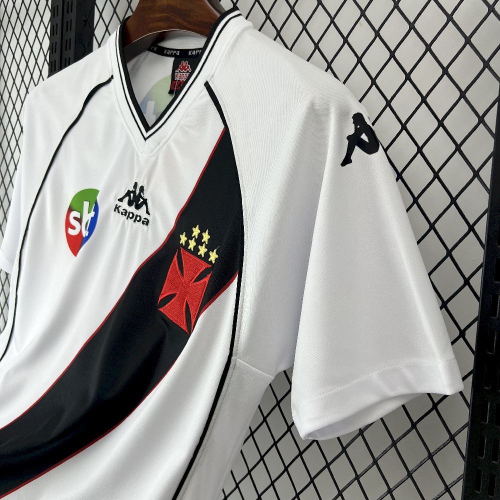Retro football jersey sleeve detail: white fabric with black red diagonal trim