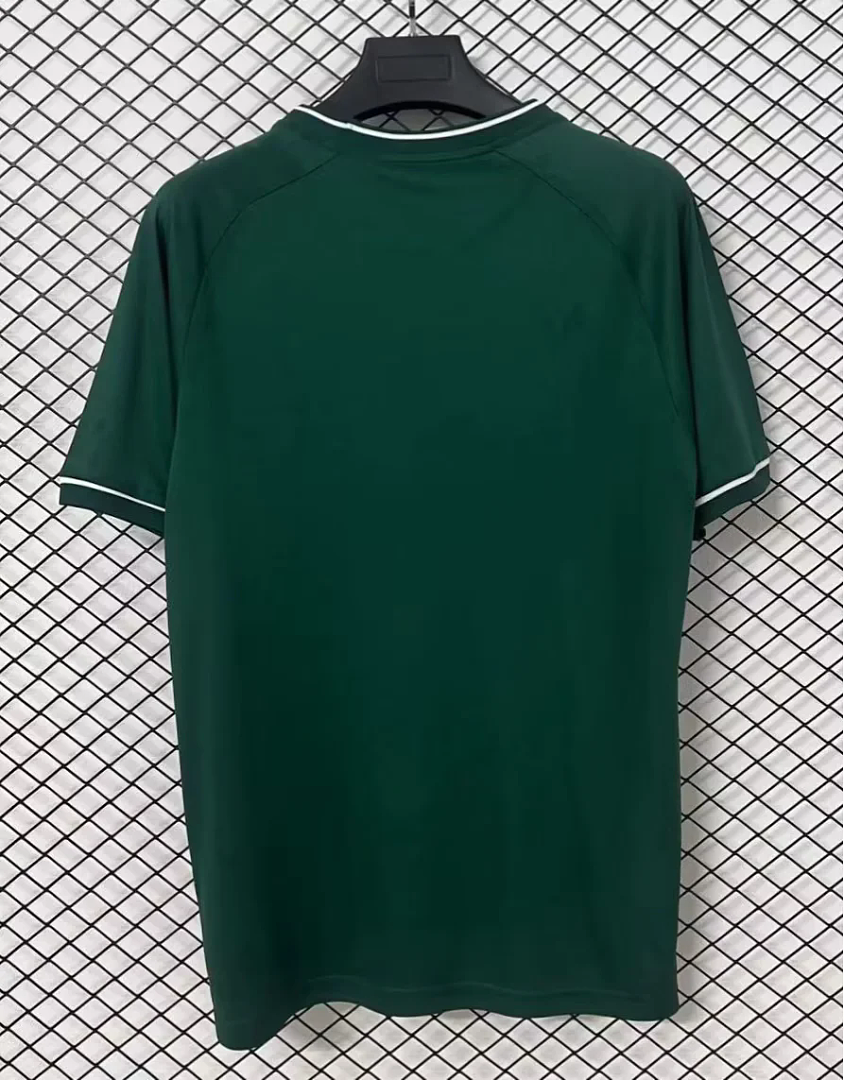 Green Hull City goalkeeper fan jersey, back view with white collar and sleeve trim